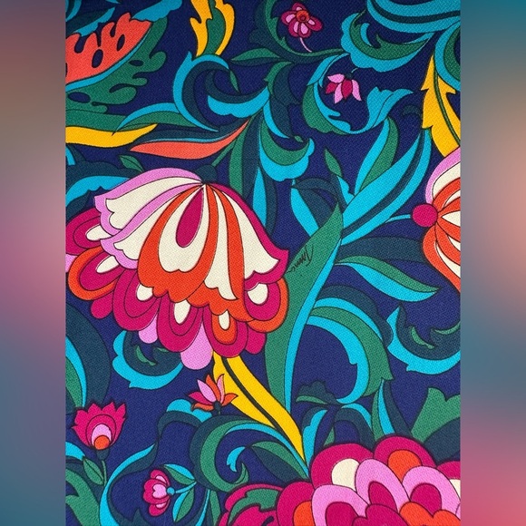 Trina Turk 'Rico' Floral-Print A-Line Mini-Skirt | Bengal Blue Multi | Women’s 6 - Picture 9 of 12